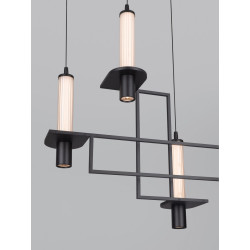 NEXO 6 – czarna lampa wisząca LED 90 cm| Ideal Meble