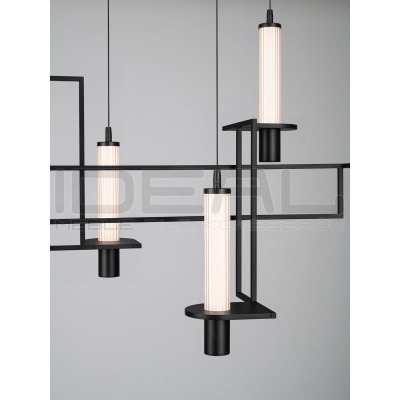 NEXO 6 – czarna lampa wisząca LED 90 cm| Ideal Meble
