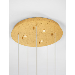Lampa wisząca Golden Petals 6 – złota lampa LED