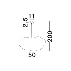 Lampa Chmurka 50 – biała lampa wisząca