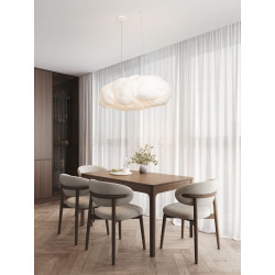 Lampa wisząca Chmurka 100 cm – długa lampa tekstylna