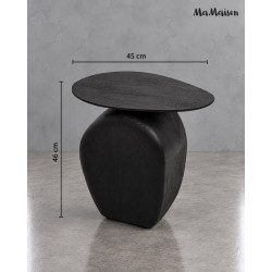 Stolik Atlas czarny 46 cm – nowoczesny stolik z drewna mango