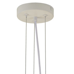 Lampa wisząca Peony 90 cm biała – kwiatowy klosz