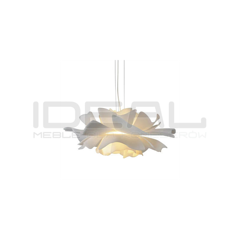 Lampa wisząca Peony 90 cm biała – kwiatowy klosz