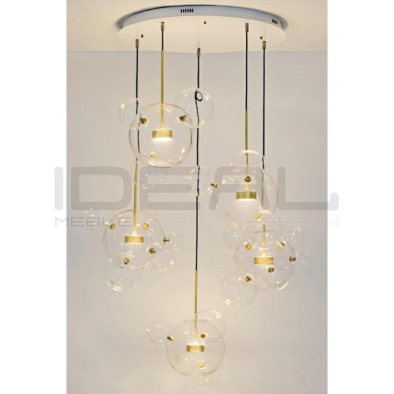 Lampa wisząca CAPRI DISC 5 złota