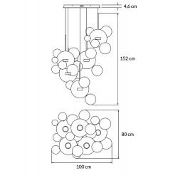 Lampa wisząca CAPRI DISC 5 złota