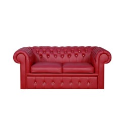 Sofa Chesterfield Classic z kryształkami skóra Plus rozkładana
