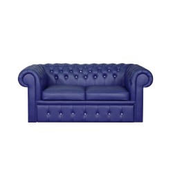 Sofa Chesterfield Classic z kryształkami skóra Plus rozkładana