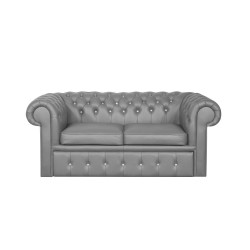 Sofa Chesterfield Classic z kryształkami skóra Plus rozkładana