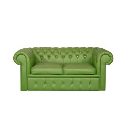 Sofa Chesterfield Classic z kryształkami skóra Plus rozkładana