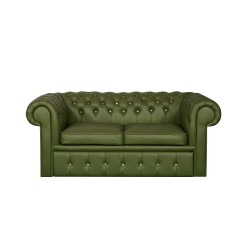 Sofa Chesterfield Classic z kryształkami skóra Plus rozkładana
