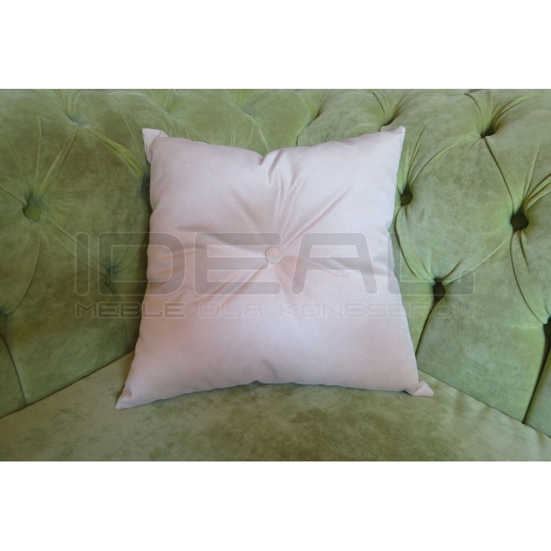 Poduszka ozdobna 40x40 cm pikowana z guziczkiem pośrodku