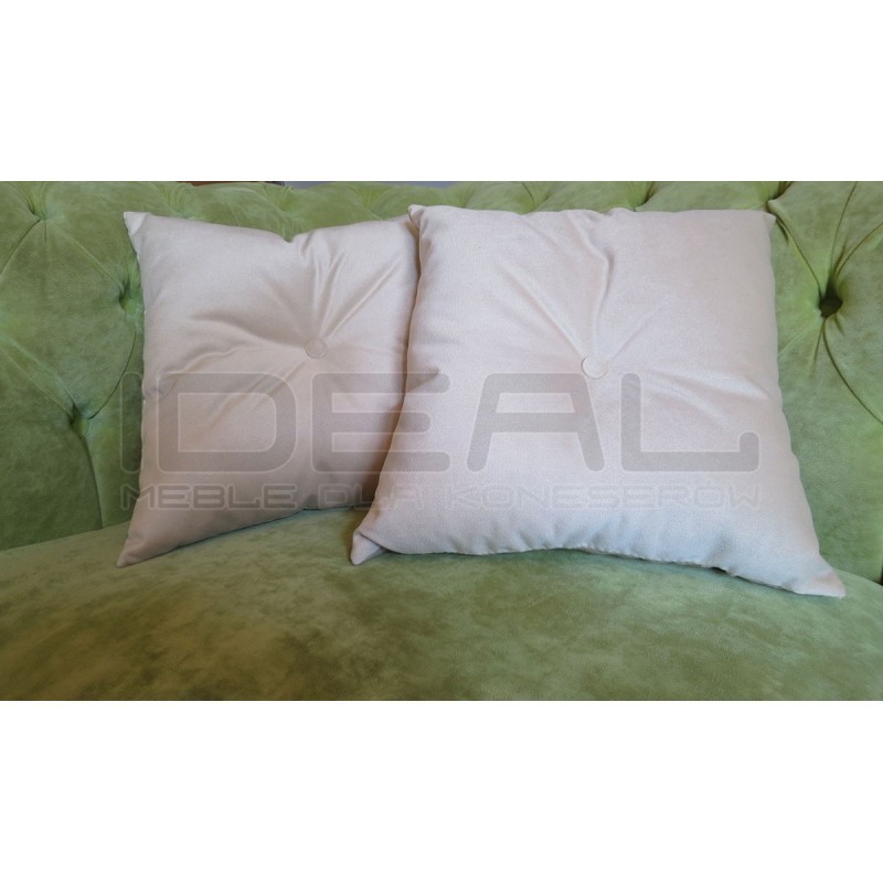 Poduszka ozdobna 40x40 cm pikowana z guziczkiem pośrodku