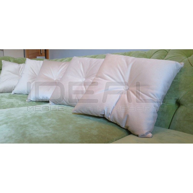 Poduszka ozdobna 40x40 cm pikowana z guziczkiem pośrodku