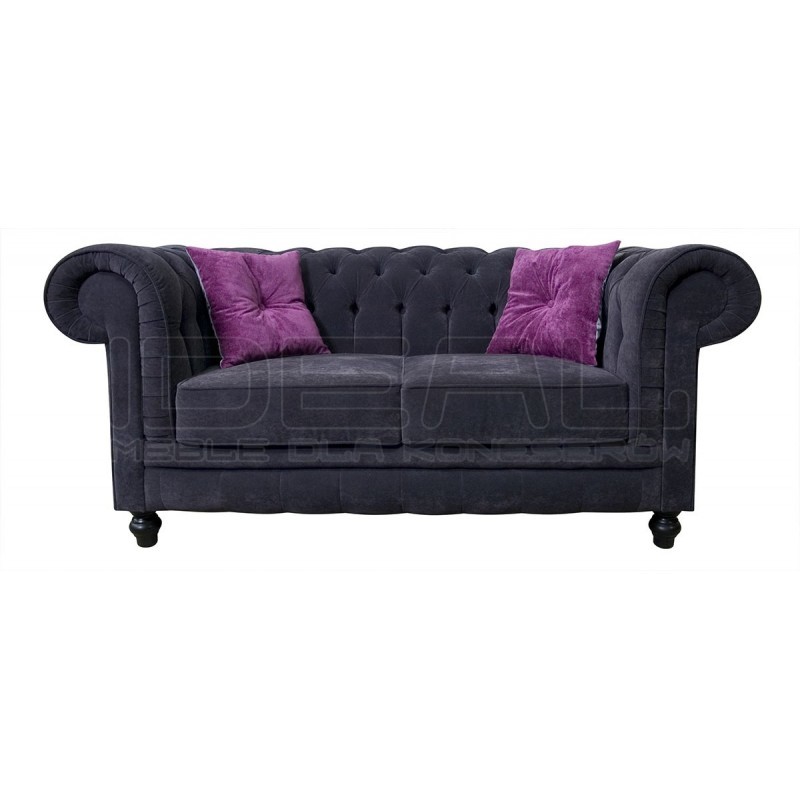 Poduszka dwustronna 40x40 cm pikowana z guziczkiem pośrodku