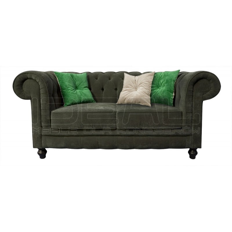 Poduszka dwustronna 40x40 cm pikowana z guziczkiem pośrodku