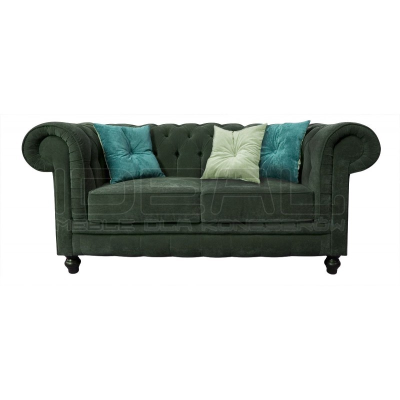 Poduszka dwustronna 40x40 cm pikowana z guziczkiem pośrodku