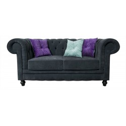 Poduszka dwustronna 40x40 cm pikowana z guziczkiem pośrodku