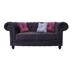 Poduszka dwustronna 40x40 cm pikowana z guziczkiem pośrodku