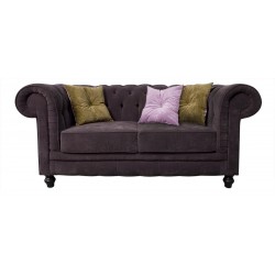 Poduszka dwustronna 40x40 cm pikowana z guziczkiem pośrodku