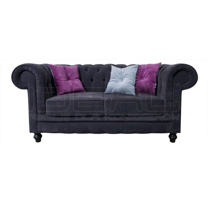 Poduszka dwustronna 40x40 cm pikowana z guziczkiem pośrodku