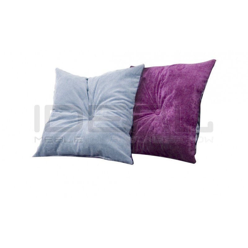 Poduszka dwustronna 40x40 cm pikowana z guziczkiem pośrodku