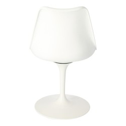 Krzesło Tulip Basic białe czarna poduszka
