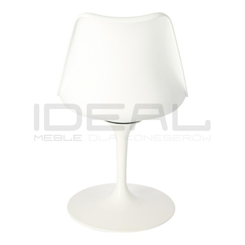 Krzesło Tulip Basic białe czarna poduszka