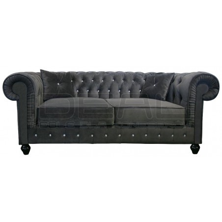 Sofa Chesterfield Lady Z Kryształkami 3 os.