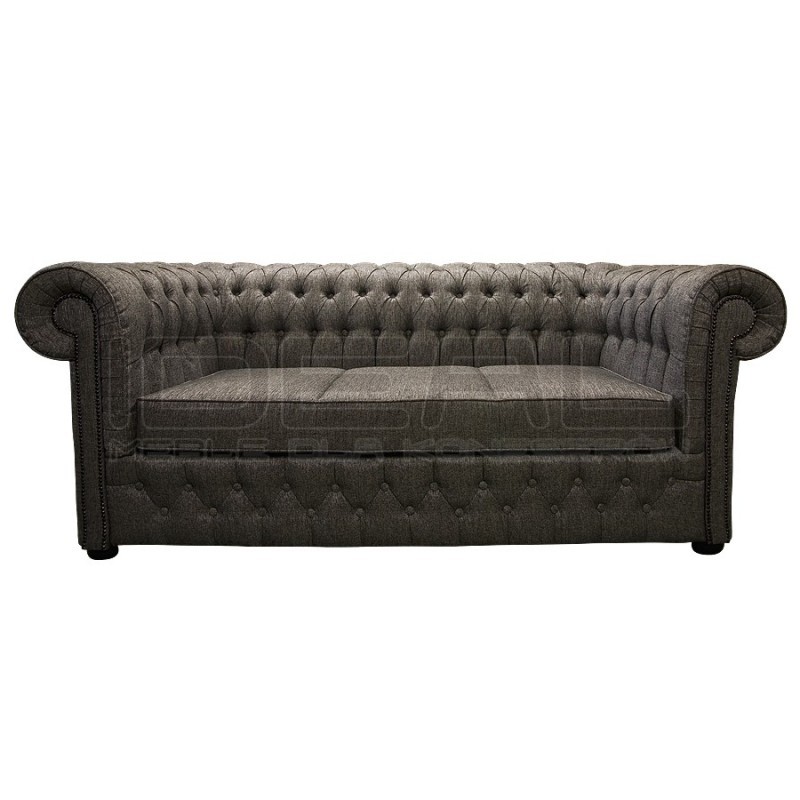 Pikowana Sofa Chesterfield March w tkaninie 3 os.