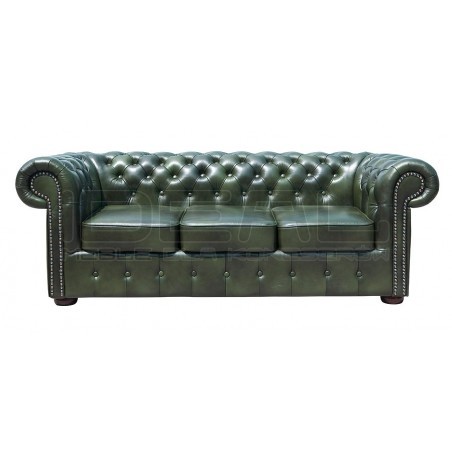 Sofa Chesterfield Classic skóra naturalna 3 osobowa