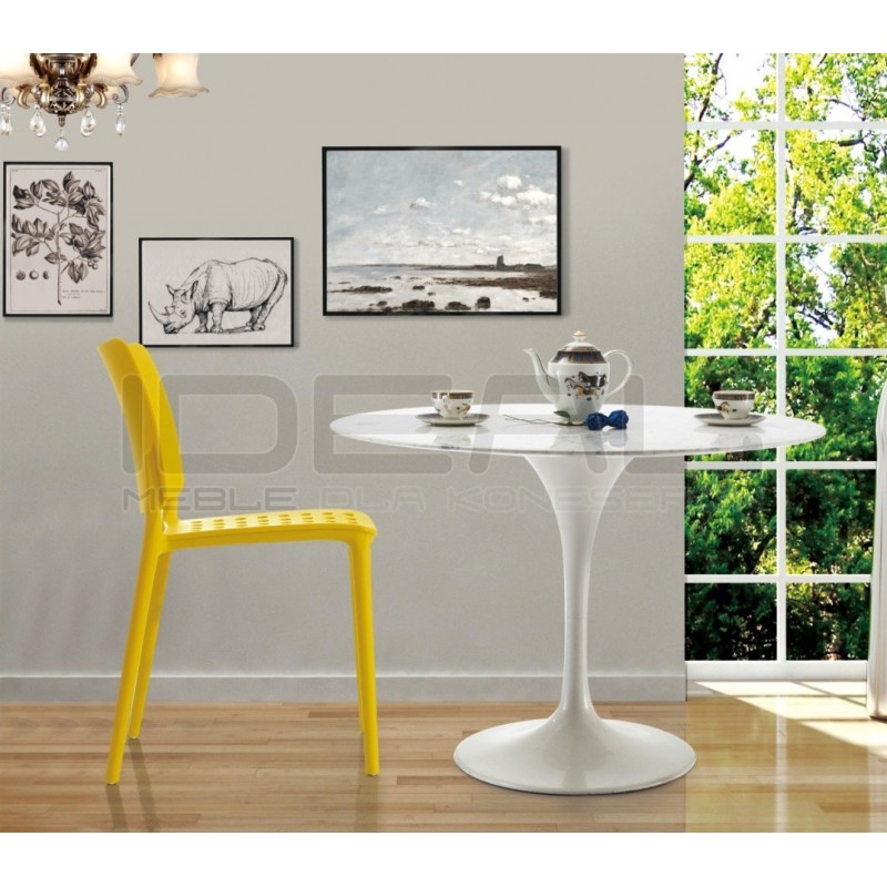 Stół Inspirowany Projektem Tulip Z Blatem Z Marmuru 120