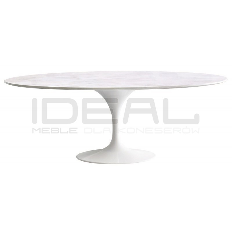 Stół Inspirowany Projektem Tulip Z owalnym Blatem Z Marmuru