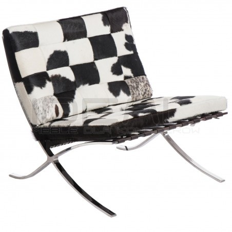 Fotel BA Inspirowany Projektem Barcelona skóra pony