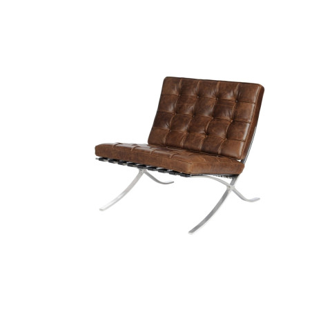 Fotel BA Inspirowany Projektem Barcelona skóra vintage