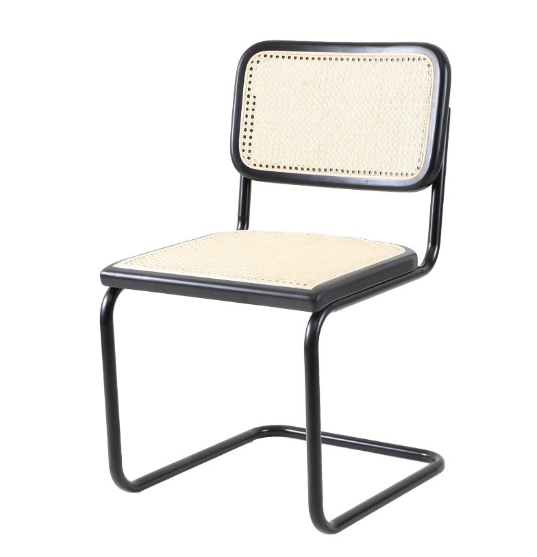designerskie krzesło ceska czarne ratanowe