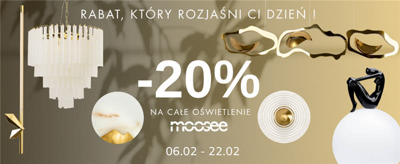 Oświetlenie marki Moosee rabat 20%