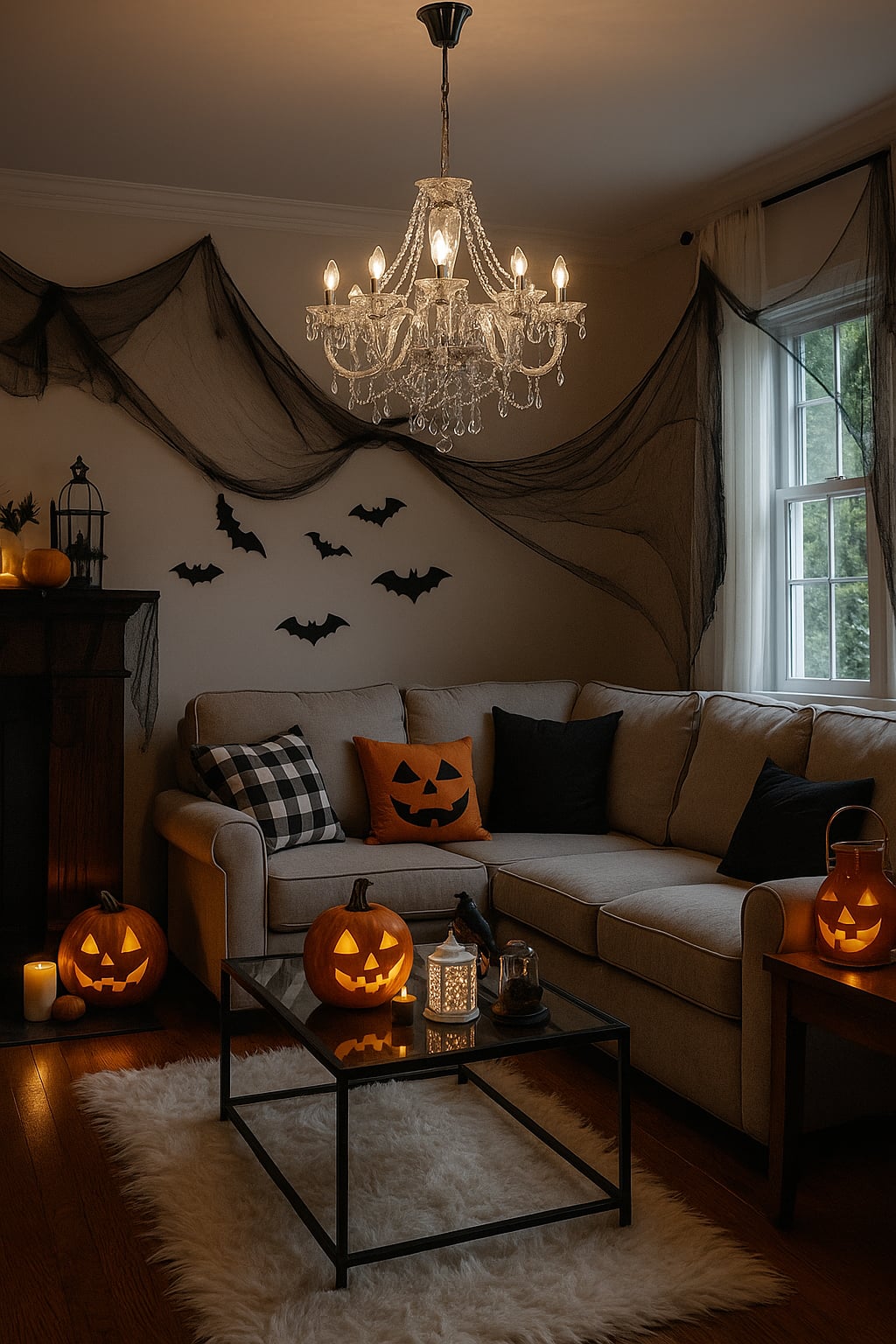 dekoracja domu na halloween - żyrandol Palace