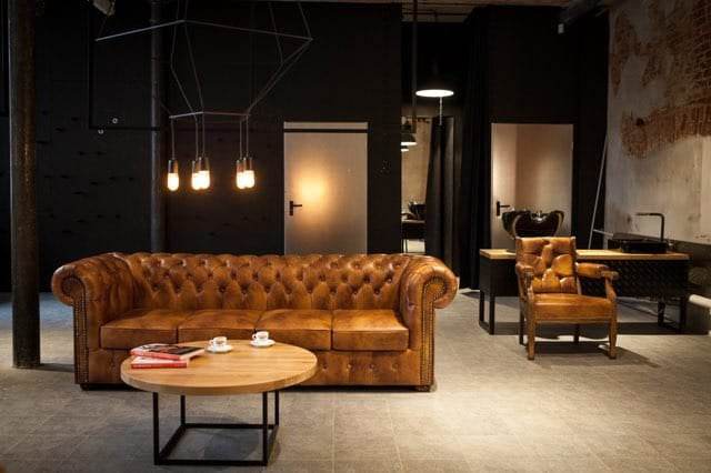 sofa chesterfield skórzana