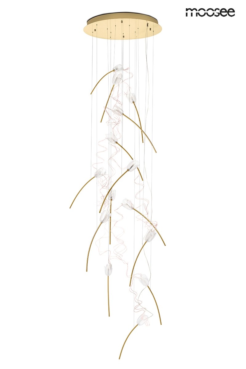 lampa tulippe 14 tulipany złota