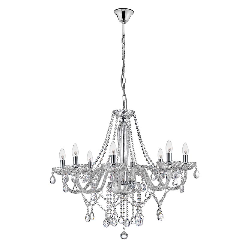 kryształowy żyrandol z kryształkami glamour Palace