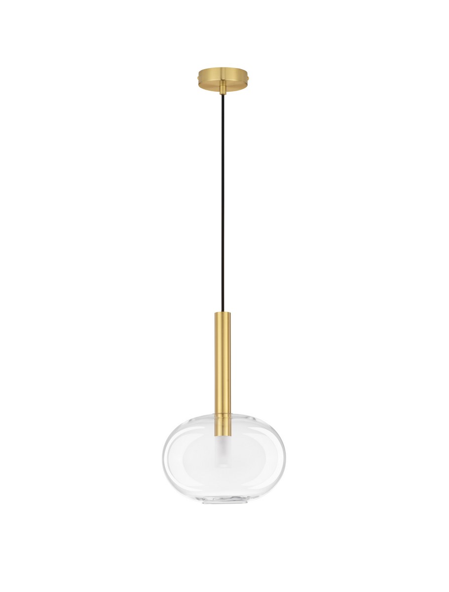 bezbarwna szklana lampa ze złotymi detalami labolatory big sphere