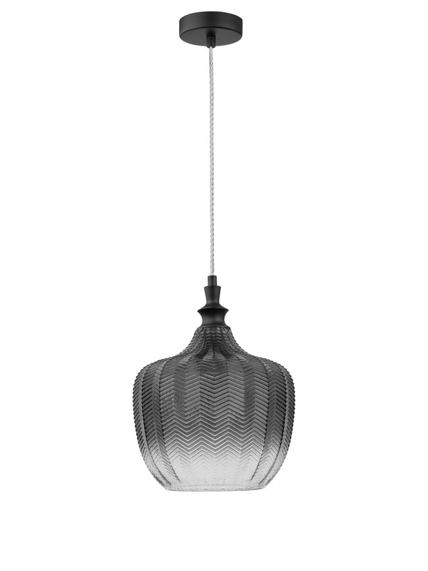 szklana lampa vintage szara monro