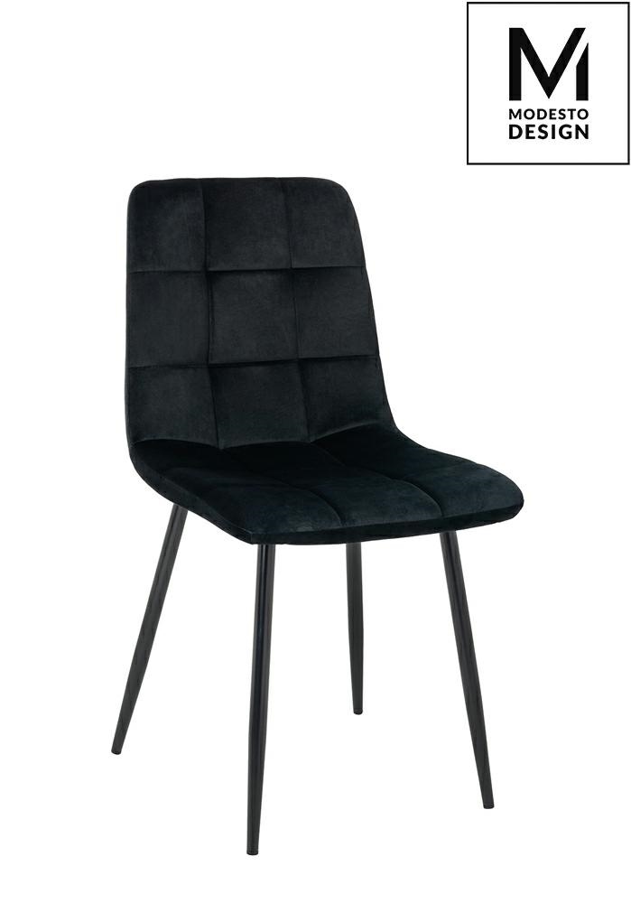 tapicerowane krzesło welurowe carlo czarne