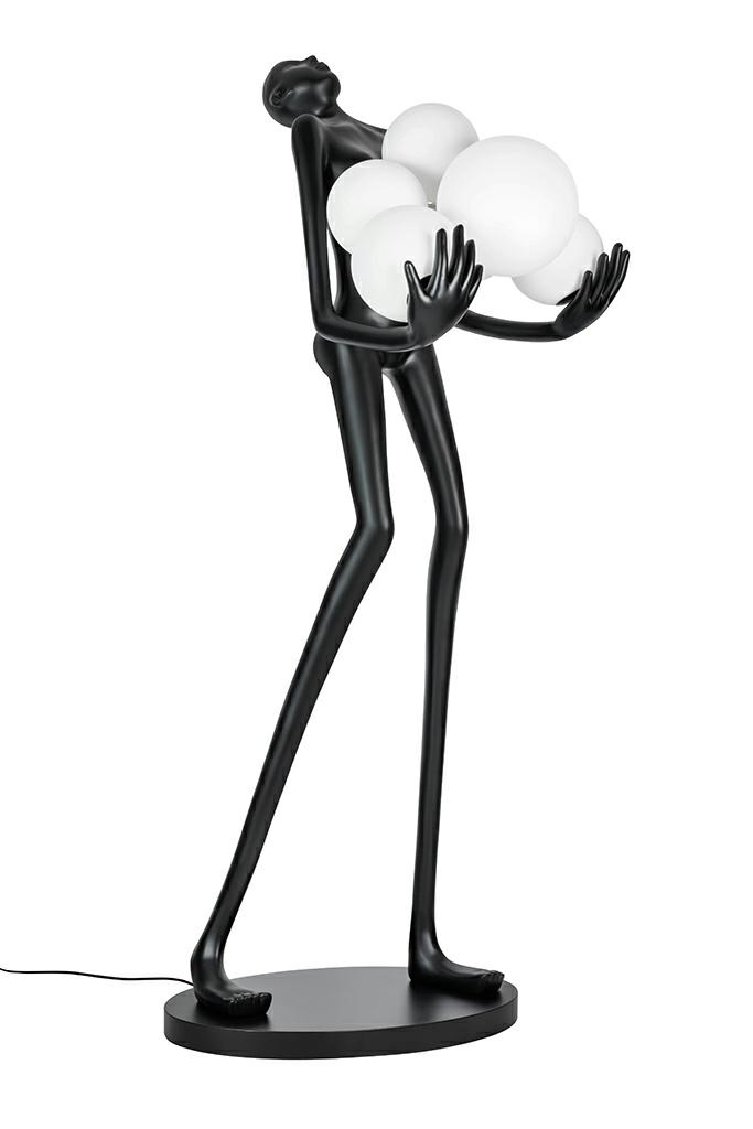 lampa stojąca human rzeźba
