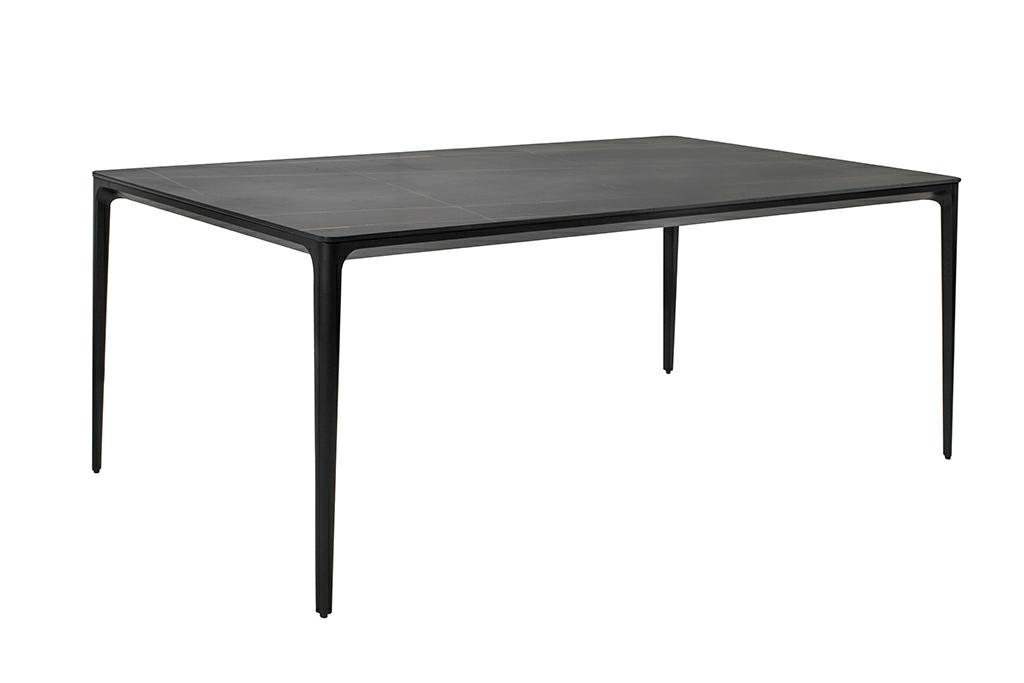 czarny stół 180 Slim imitacja marmuru