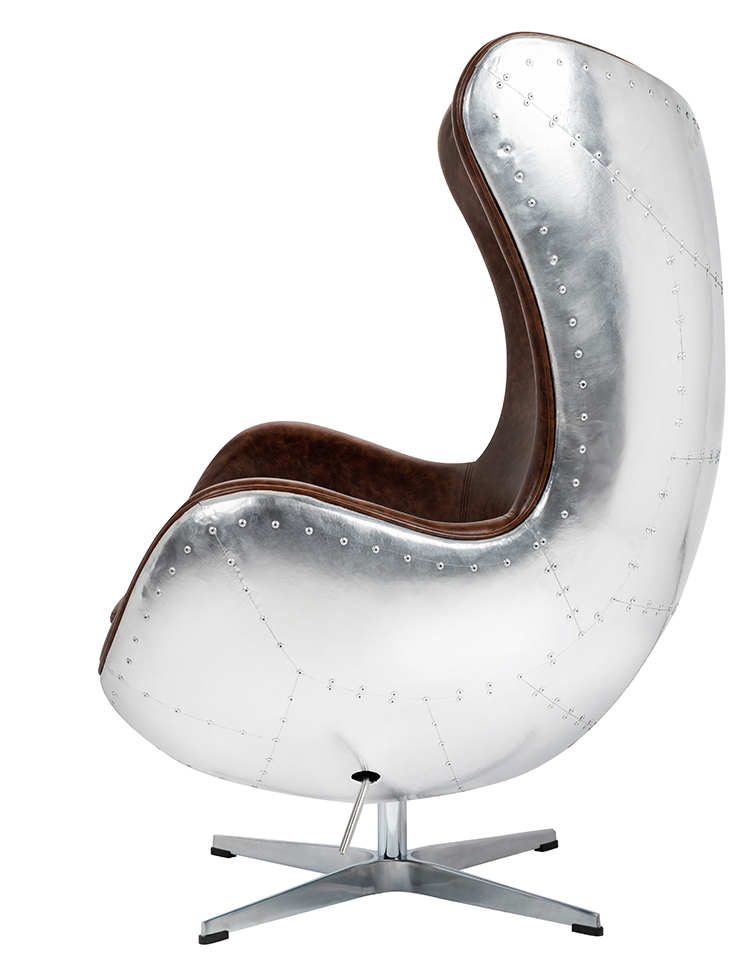 fotel egg aviator metalowe plecy fotel jajo