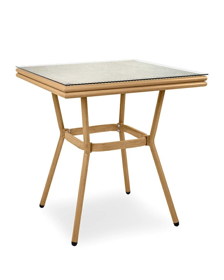 ratanowy stół boho bistro paris do kawiarni