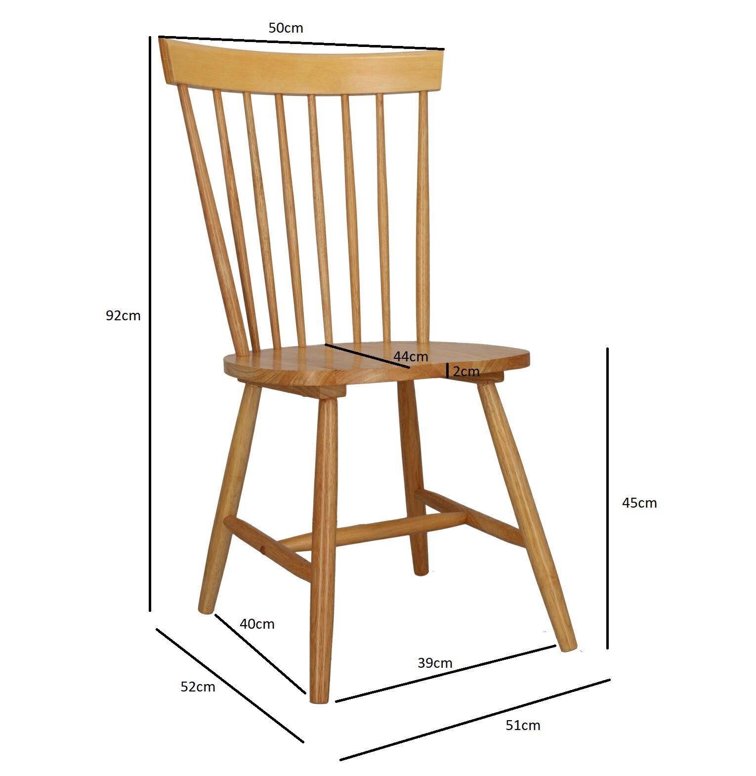 drewniane krzesło patyczak carl wymiary