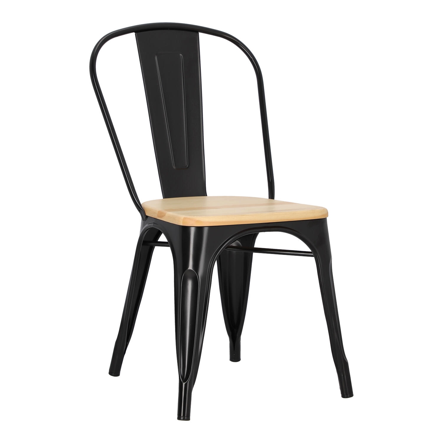 czarne krzesło paris wood naturalna sosna